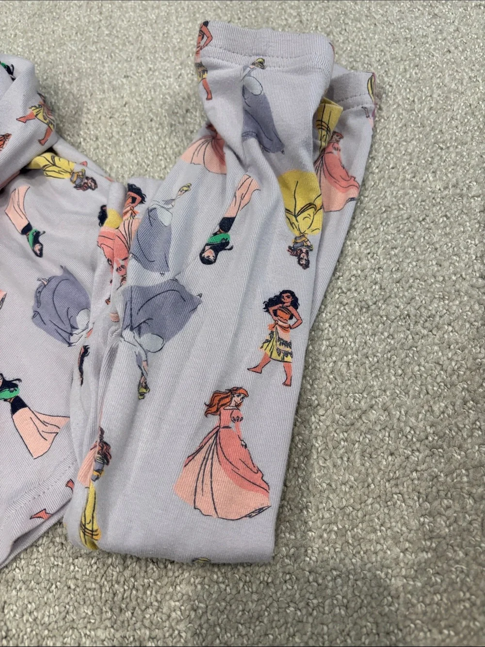 GAP Girls' Lavender Disney Princess Print Pajama Set